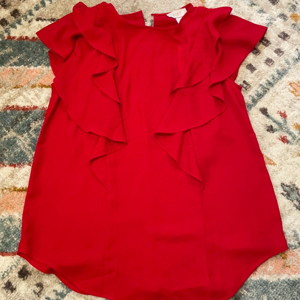 Loft red blouse